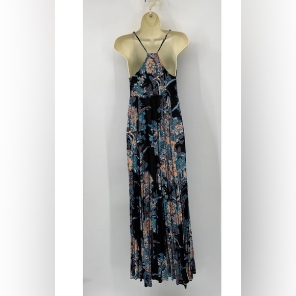 Intimately Free People Through The Vine Maxi Long Dark Floral Smocked Dress XS - Picture 7 of 13